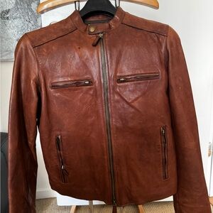 Coach Bleecker Brown Leather Jacket